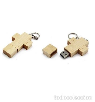 Nuevo: Pendrive Pen Drive USB Cl&eacute; 64GB Cruz (model 2) (material madera) - Foto 1