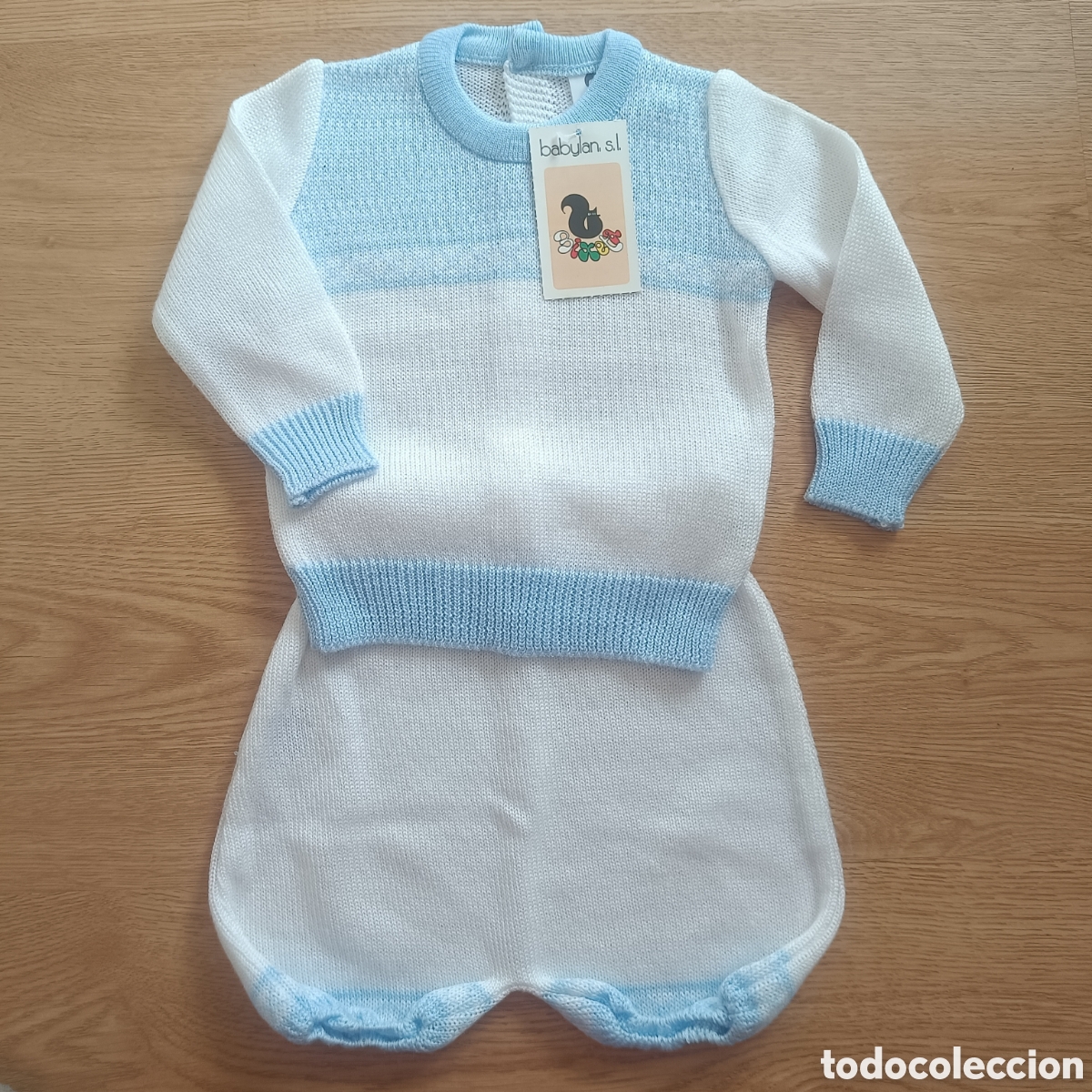 Nuevo: Conjunto Beb&eacute; Blanco y Azul Punto - Foto 3