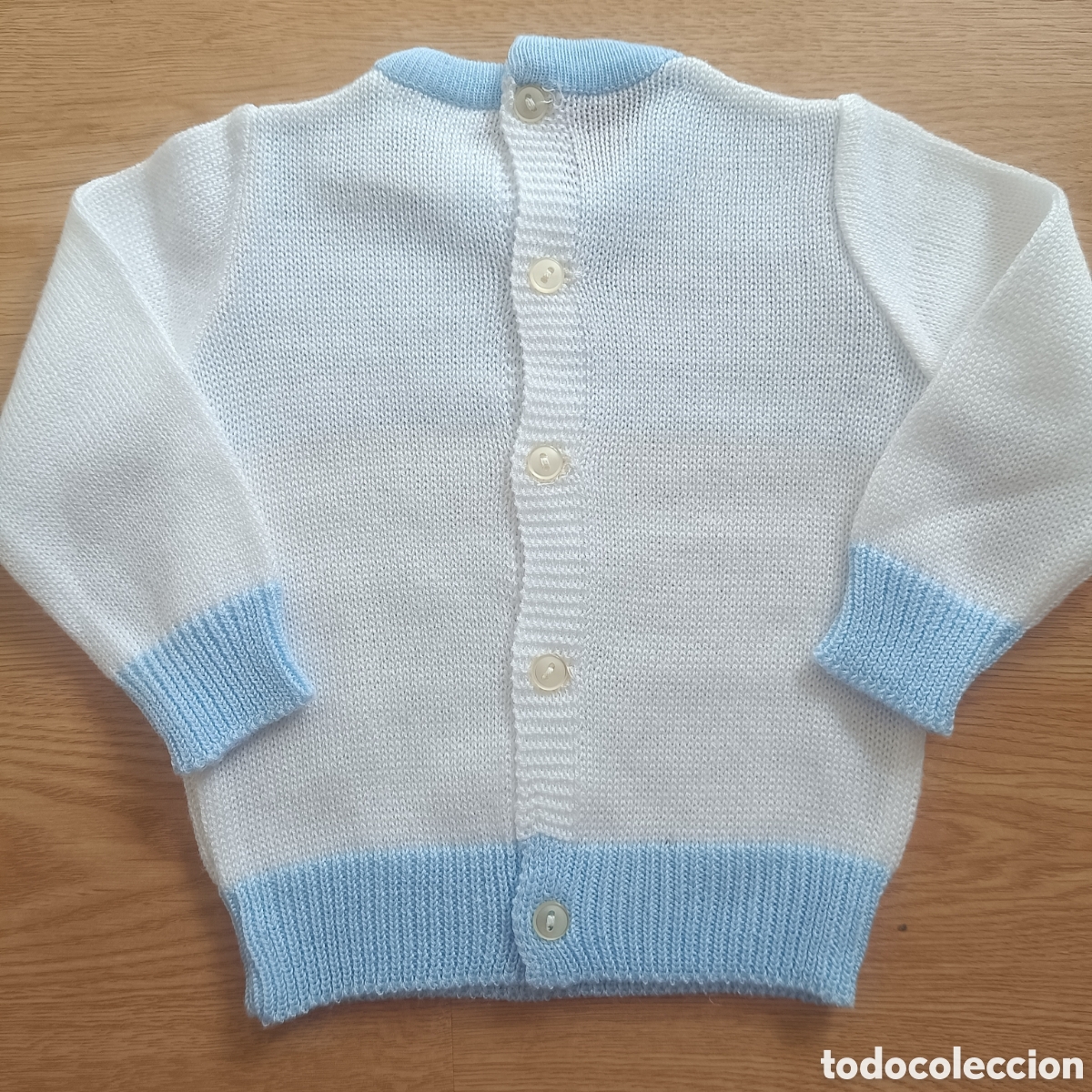 Nuevo: Conjunto Beb&eacute; Blanco y Azul Punto - Foto 5
