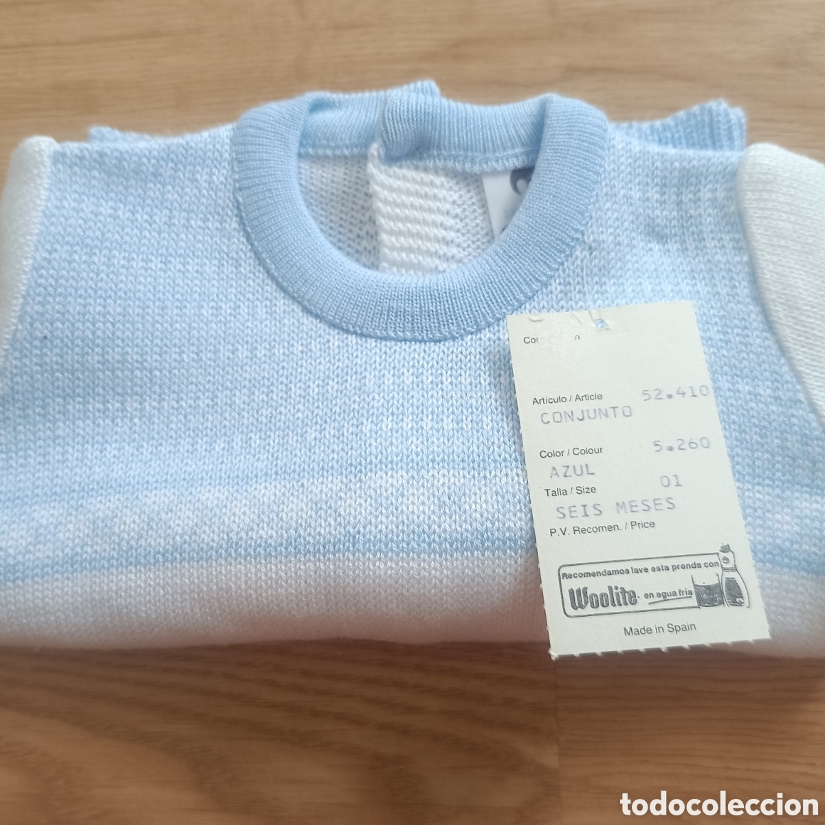 Nuevo: Conjunto Beb&eacute; Blanco y Azul Punto - Foto 7