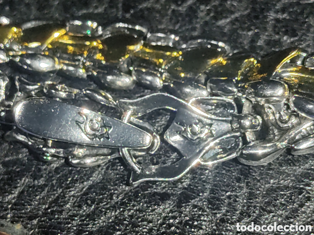 Nuevo: Pulsera drag&oacute;n en dorado y plateado. - Foto 8