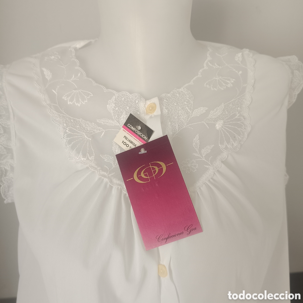 Nuevo: Camis&oacute;n blanco Transparente escote Goa - Foto 3