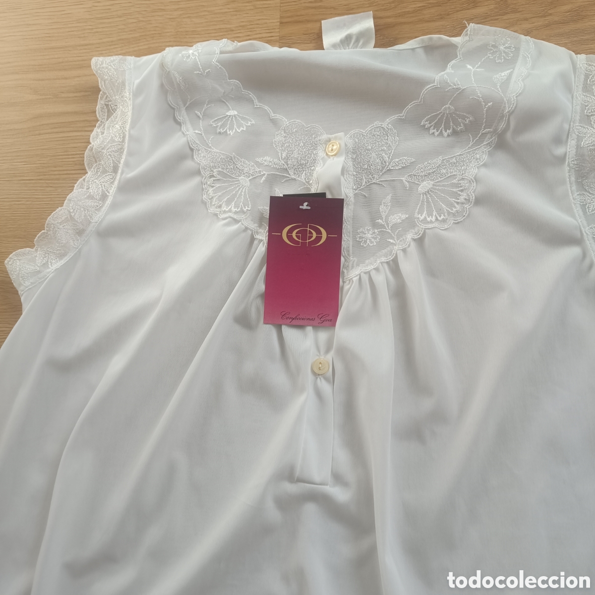 Nuevo: Camis&oacute;n blanco Transparente escote Goa - Foto 8
