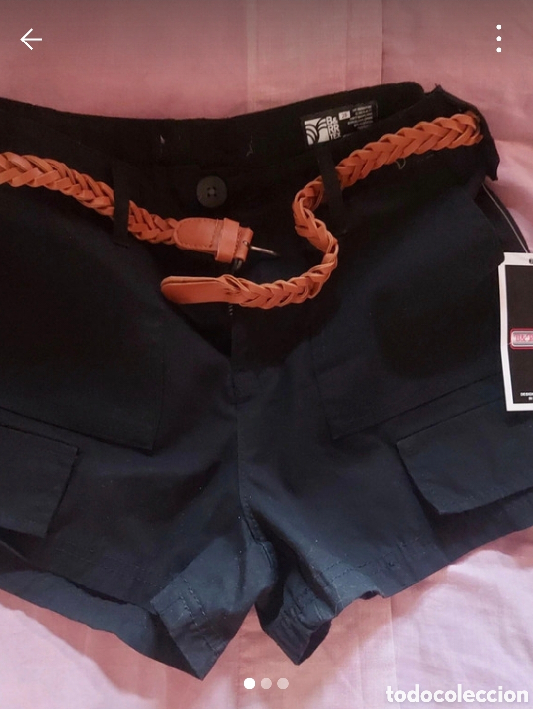 Nuevo: Pantal&oacute;n corto negro con cintur&oacute;n - Foto 1