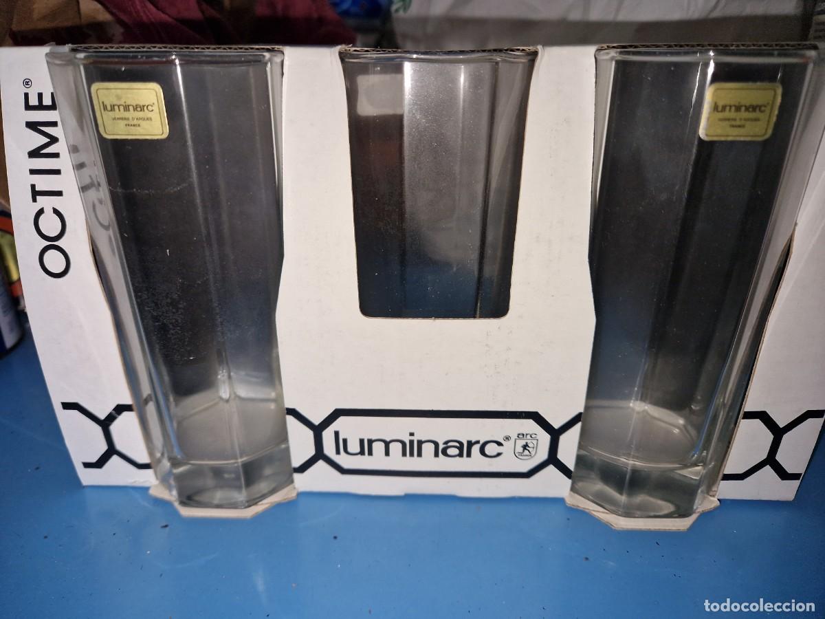 Nuevo: Lote de 3 vasos octogonales de Octime Luminarc. - Foto 1