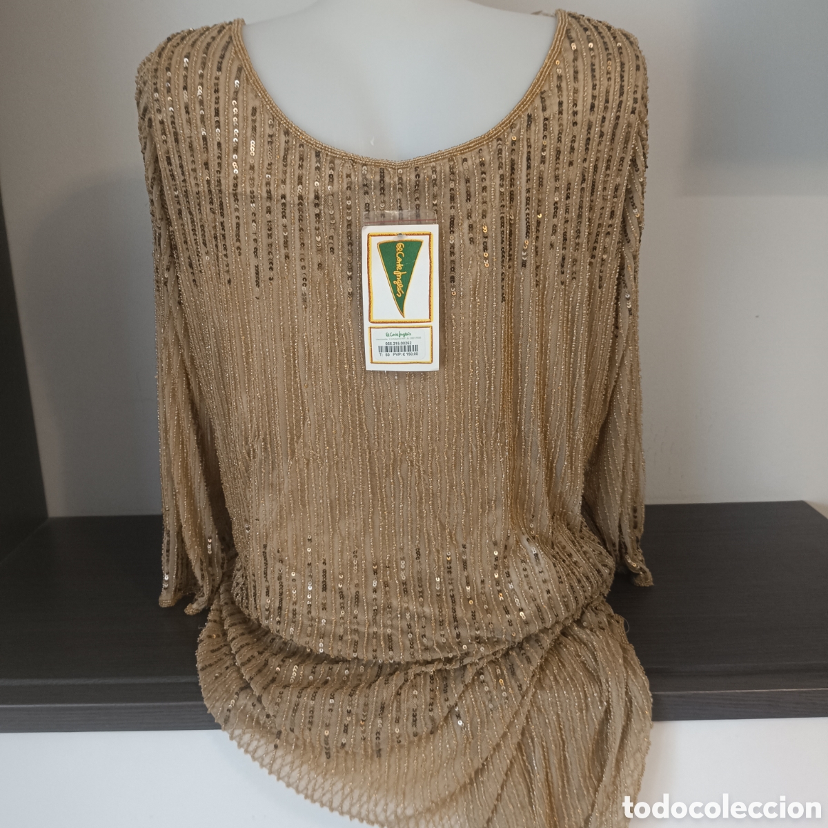 Nuevo: Vestido Dorado El Corte Ingles - Foto 2