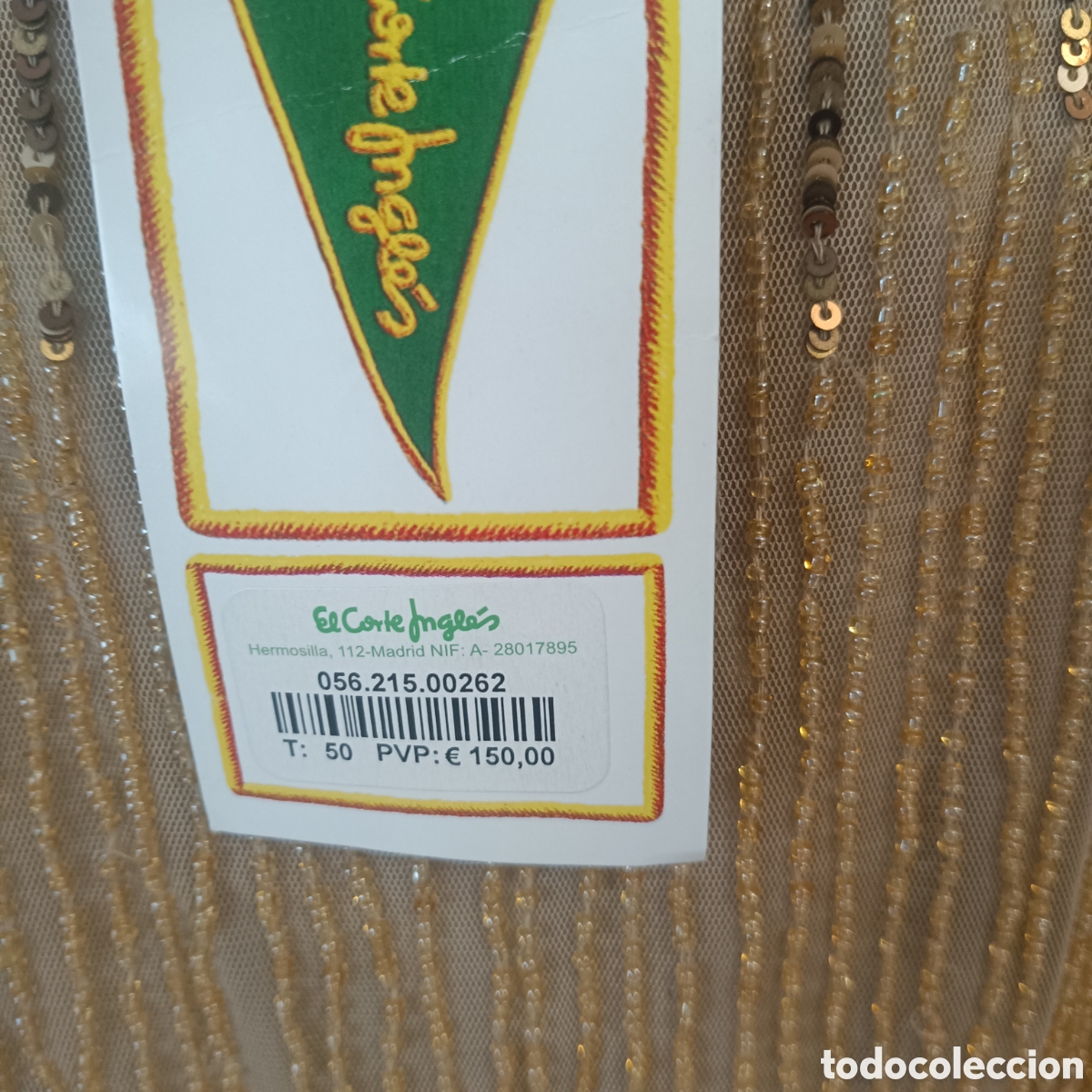 Nuevo: Vestido Dorado El Corte Ingles - Foto 4