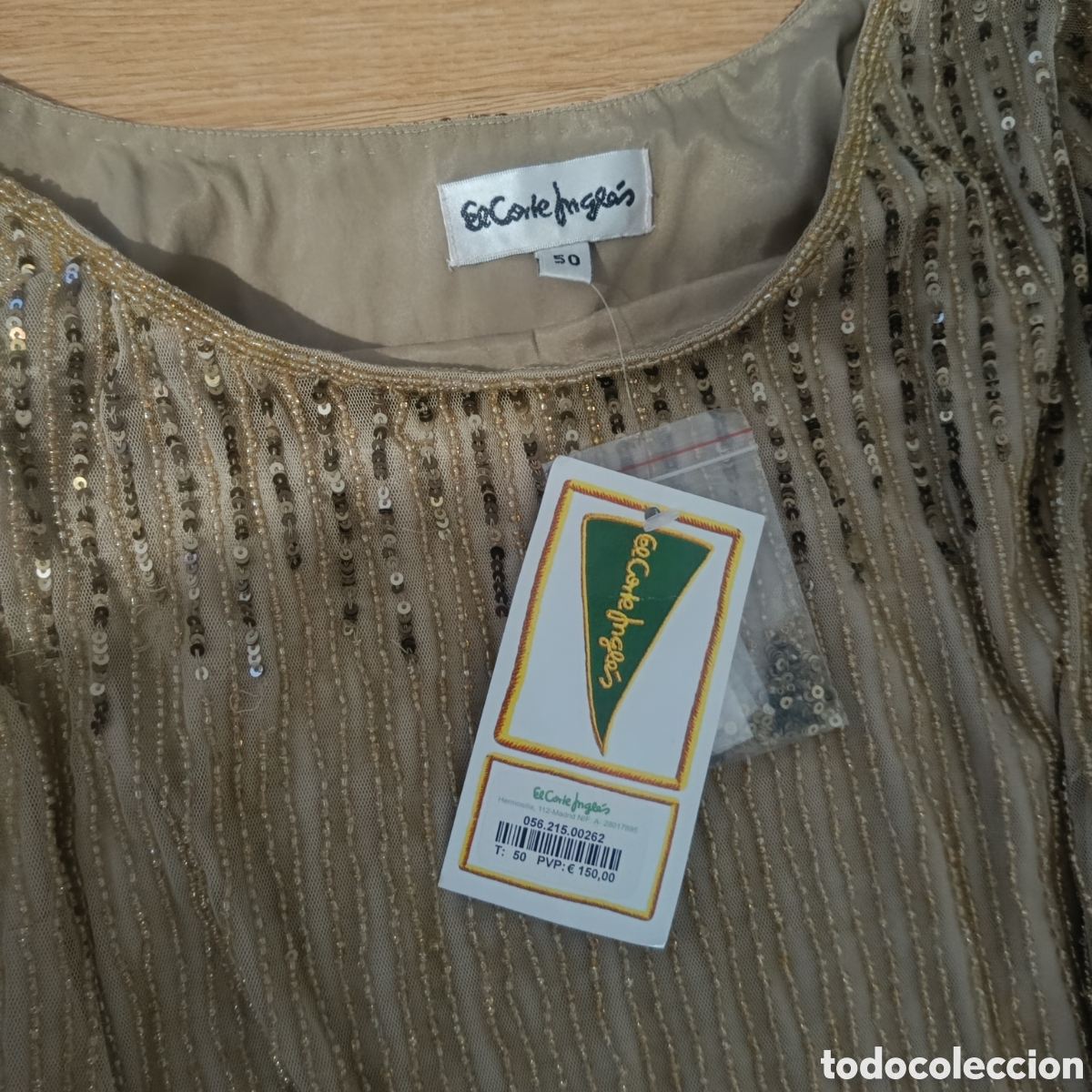Nuevo: Vestido Dorado El Corte Ingles - Foto 7