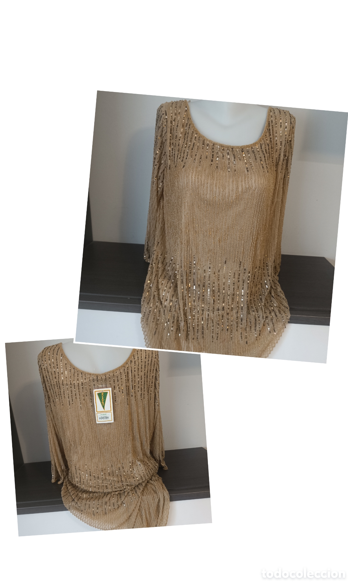 Nuevo: Vestido Dorado El Corte Ingles - Foto 1