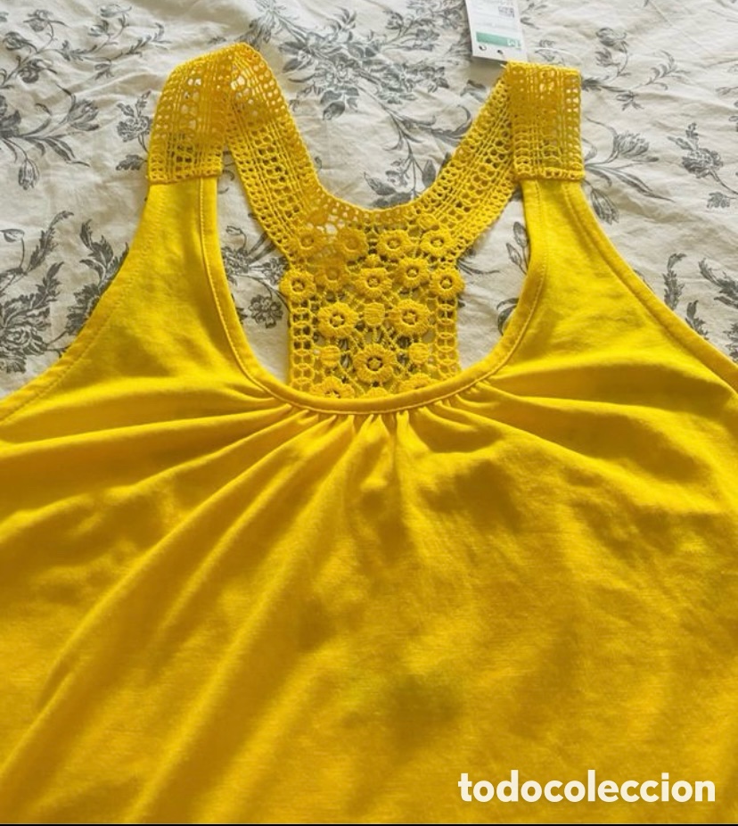 Nuevo: Vestido Largo Amarillo Benetton - Foto 2