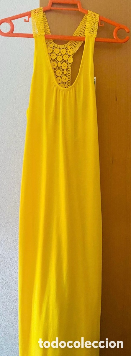 Nuevo: Vestido Largo Amarillo Benetton - Foto 6