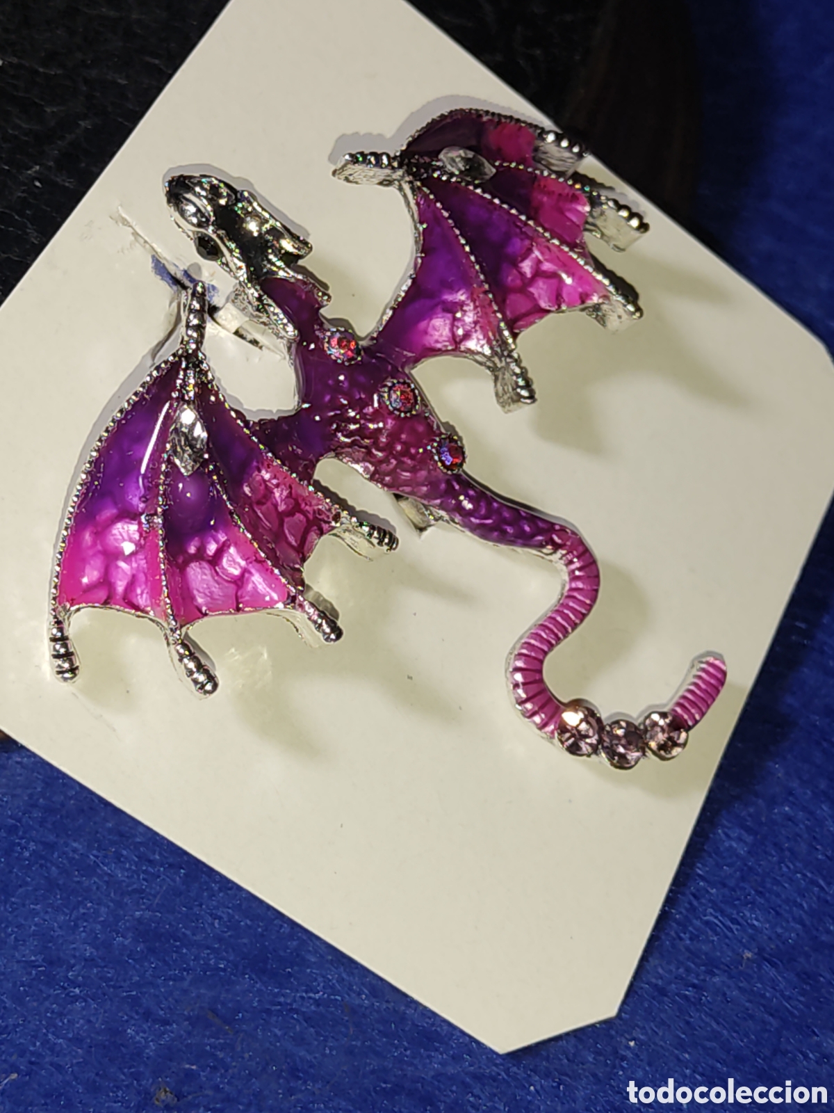 Nuevo: Broche drag&oacute;n esmaltado con circonitas - Foto 5