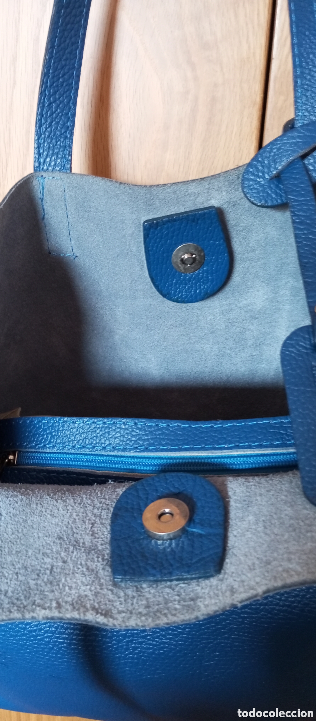Nuevo: Bolso piel aut&egrave;ntica azul - Foto 2