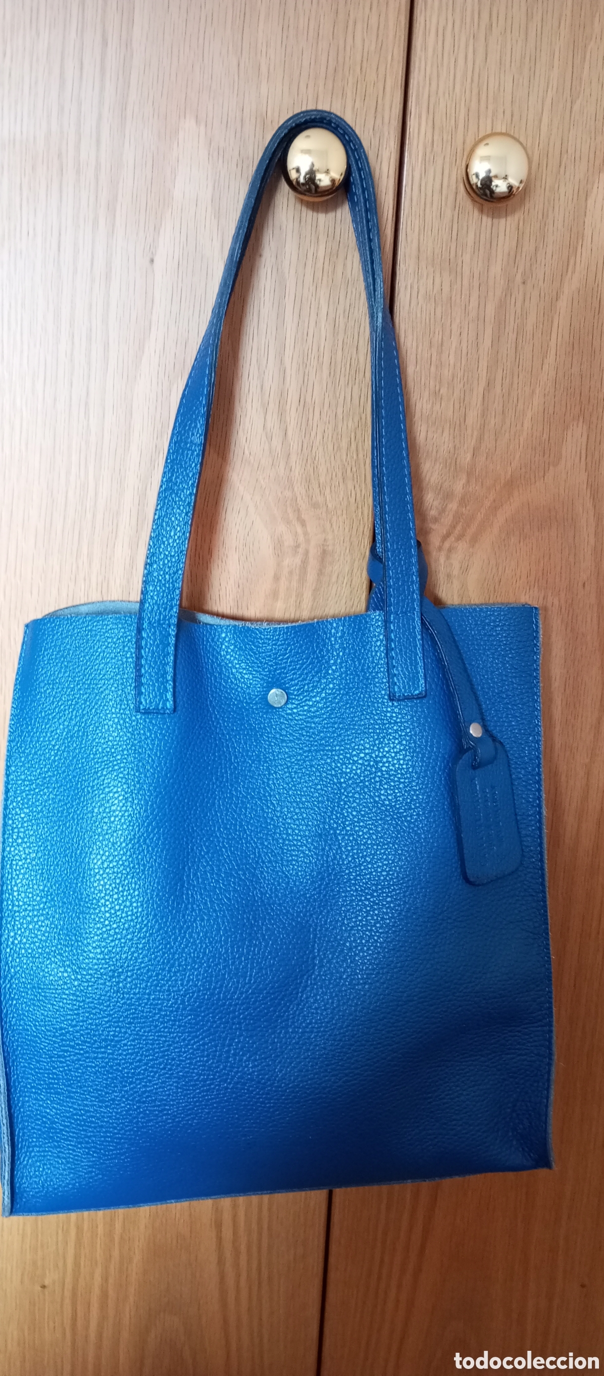 Nuevo: Bolso piel aut&egrave;ntica azul - Foto 4