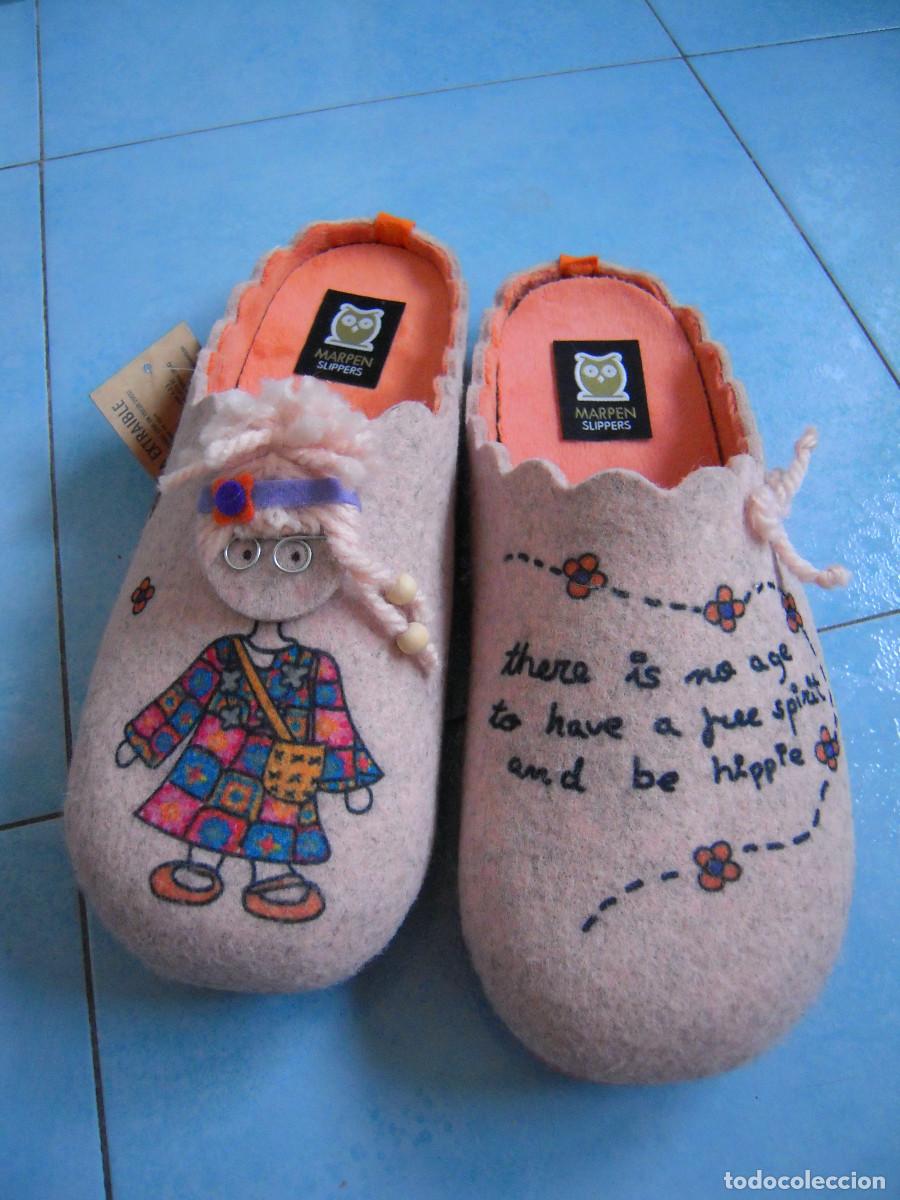 Nuevo: Zapatillas de casa rosa y multicolor talla 40 - Foto 1