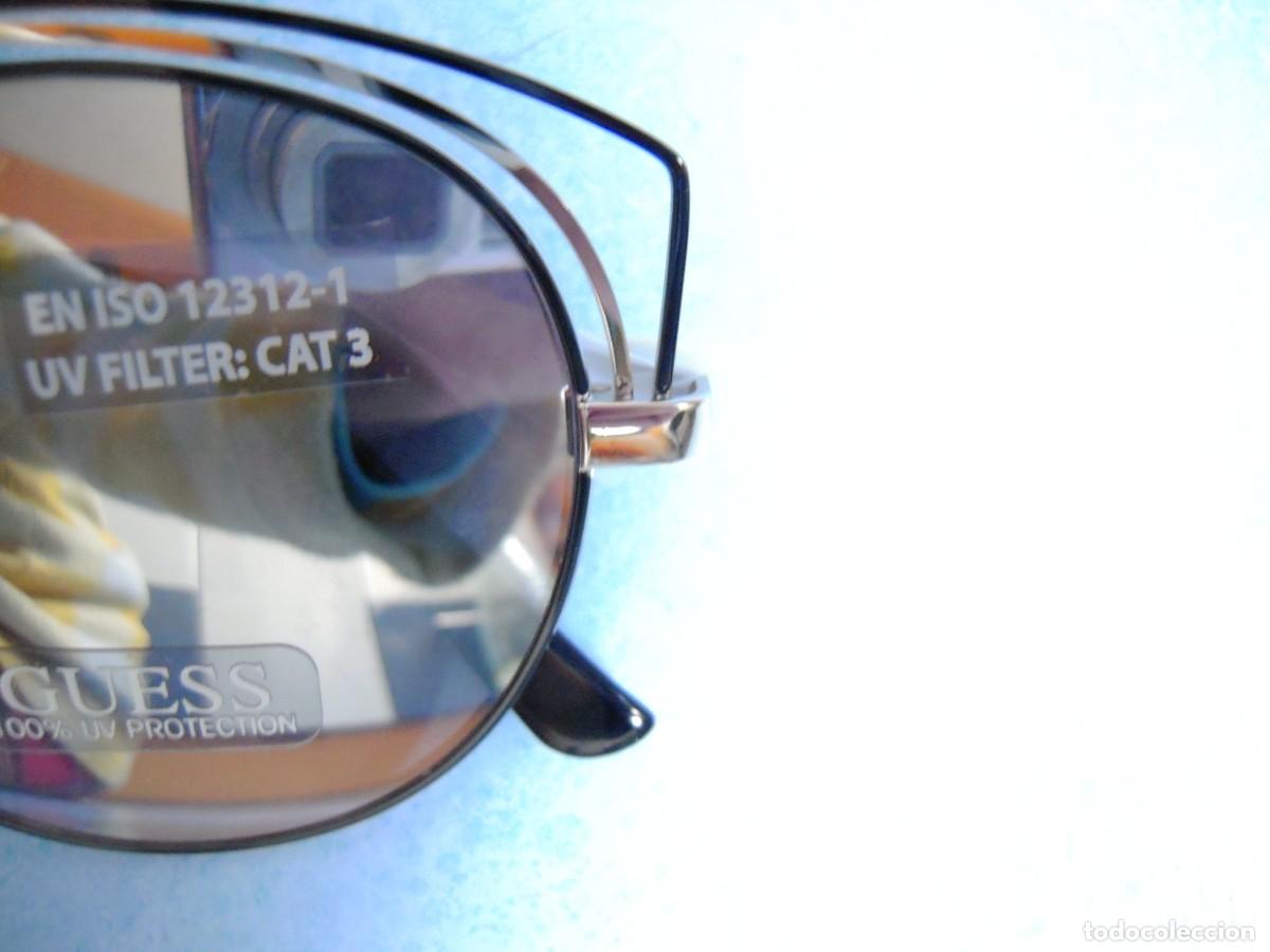 Nuevo: Gafas sol mujer plateado y negro Guess - Foto 2