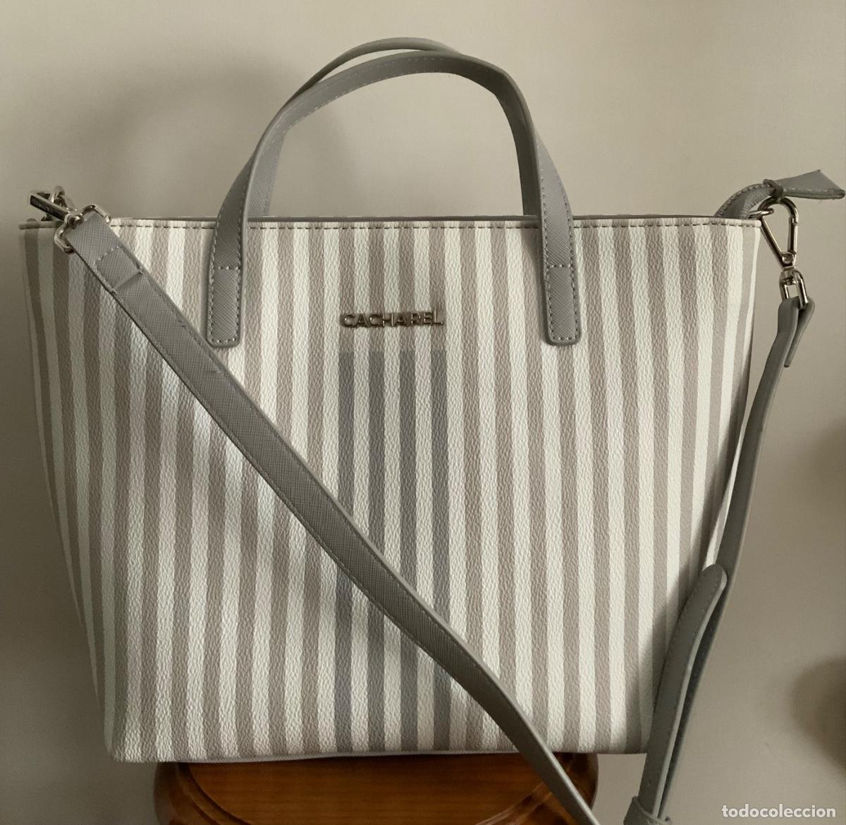 Nuevo: BOLSO CACHAREL SIN ESTRENAR GRIS Y BLANCO - Foto 1