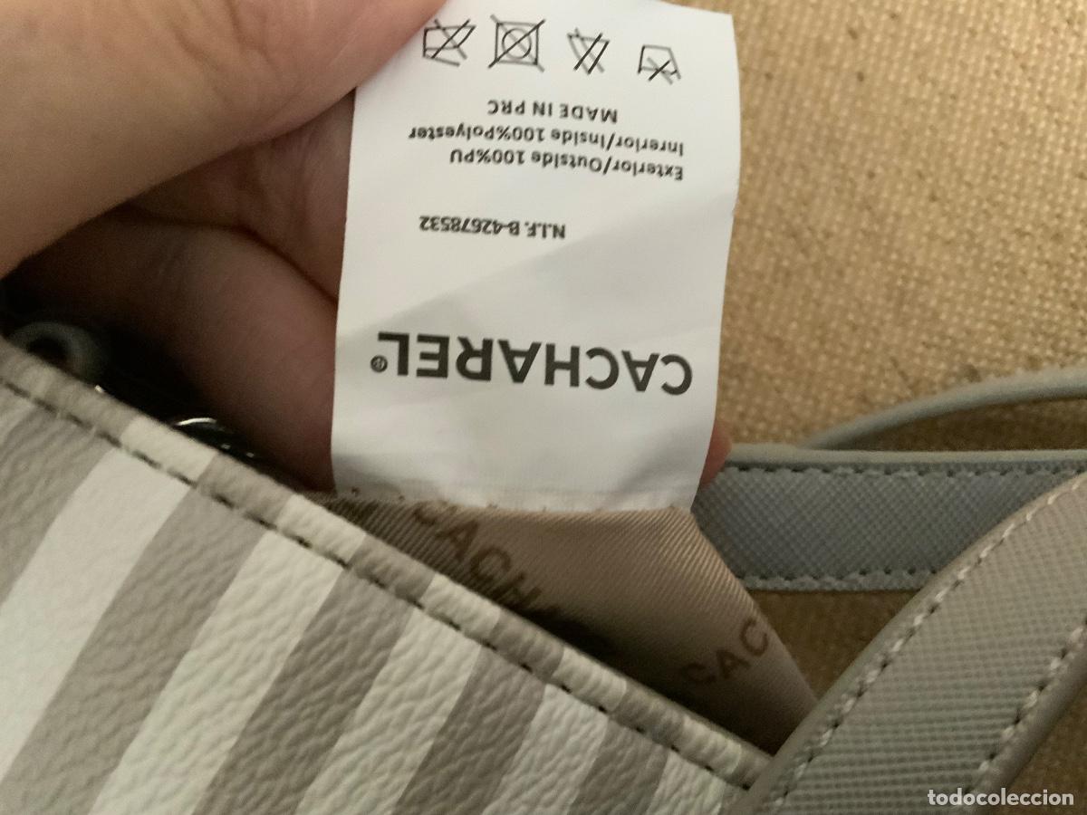 Nuevo: BOLSO CACHAREL SIN ESTRENAR GRIS Y BLANCO - Foto 7