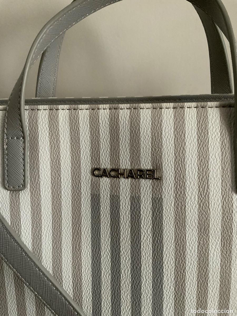 Nuevo: BOLSO CACHAREL SIN ESTRENAR GRIS Y BLANCO - Foto 14