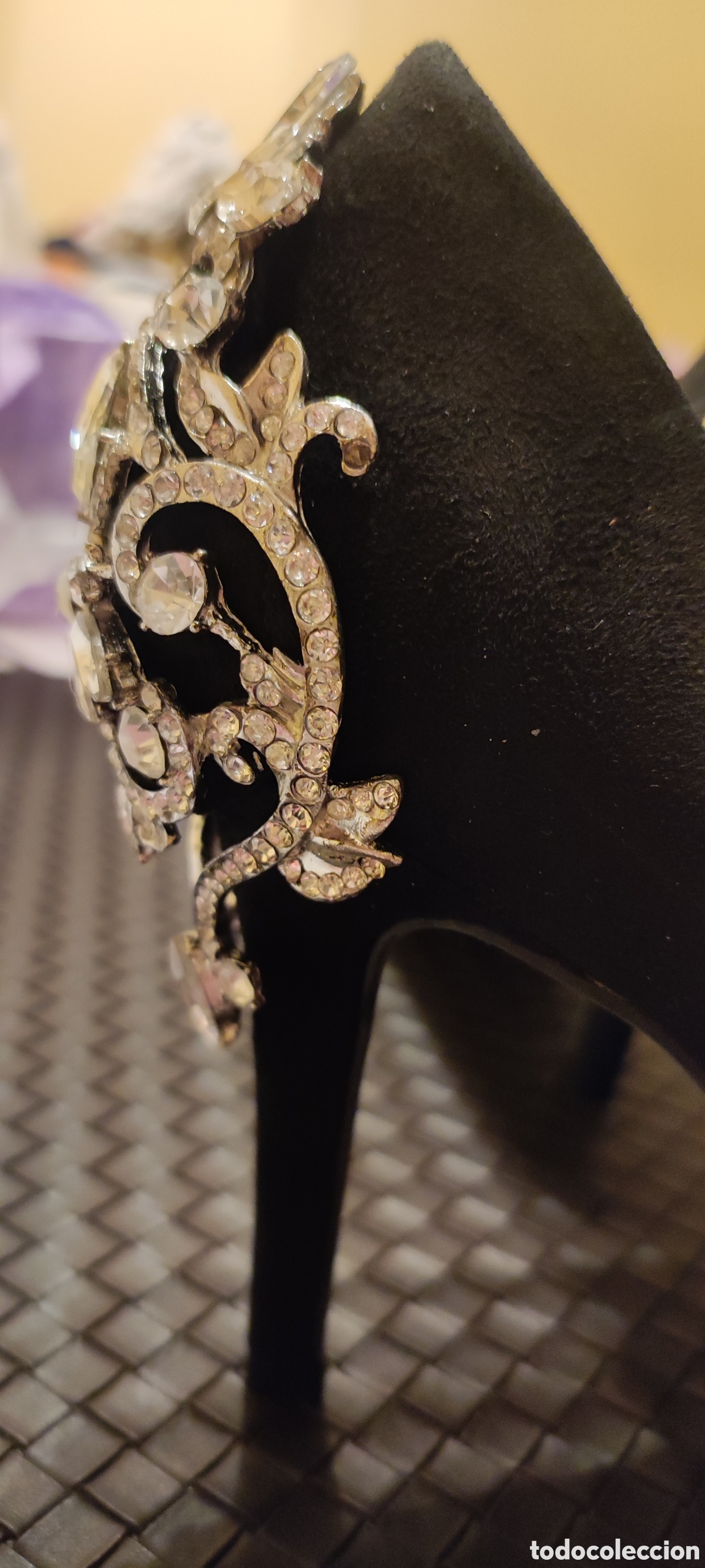 Nuevo: Zapatos negros de tac&oacute;n Strass - Foto 2
