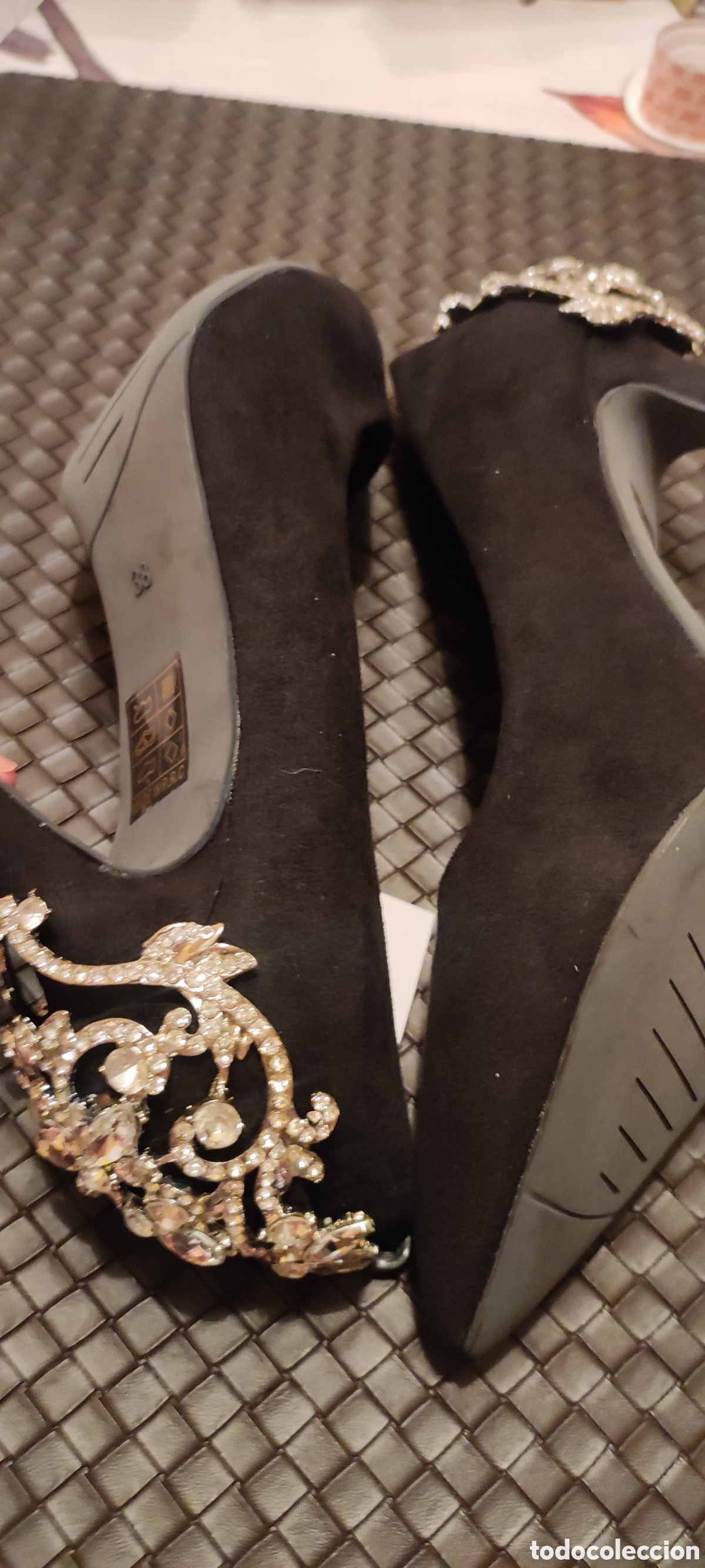 Nuevo: Zapatos negros de tac&oacute;n Strass - Foto 4
