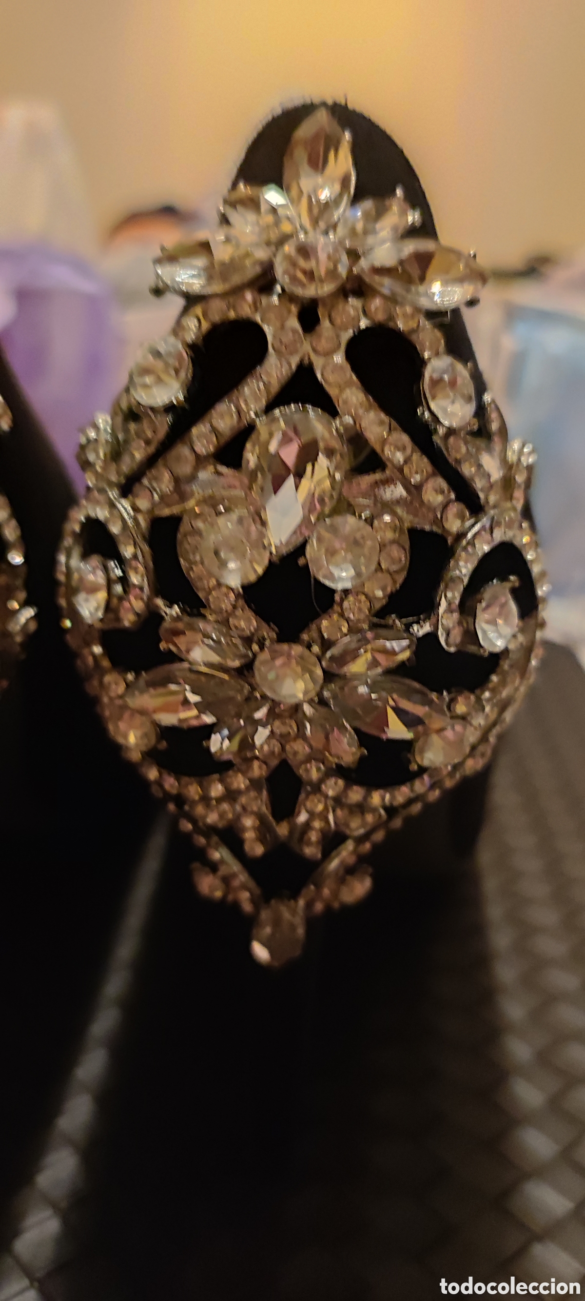 Nuevo: Zapatos negros de tac&oacute;n Strass - Foto 6