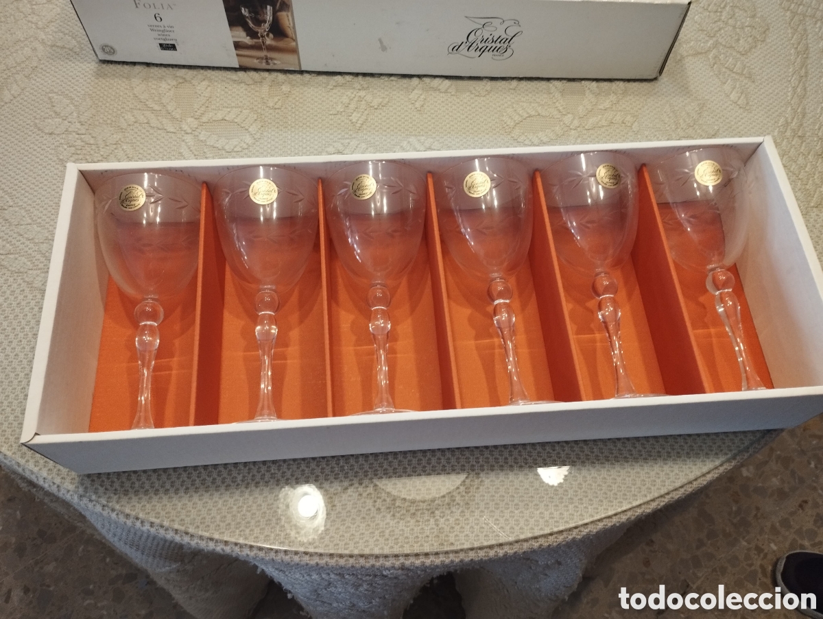 Nuevo: 6 copas de vino cristal dArques - Foto 1
