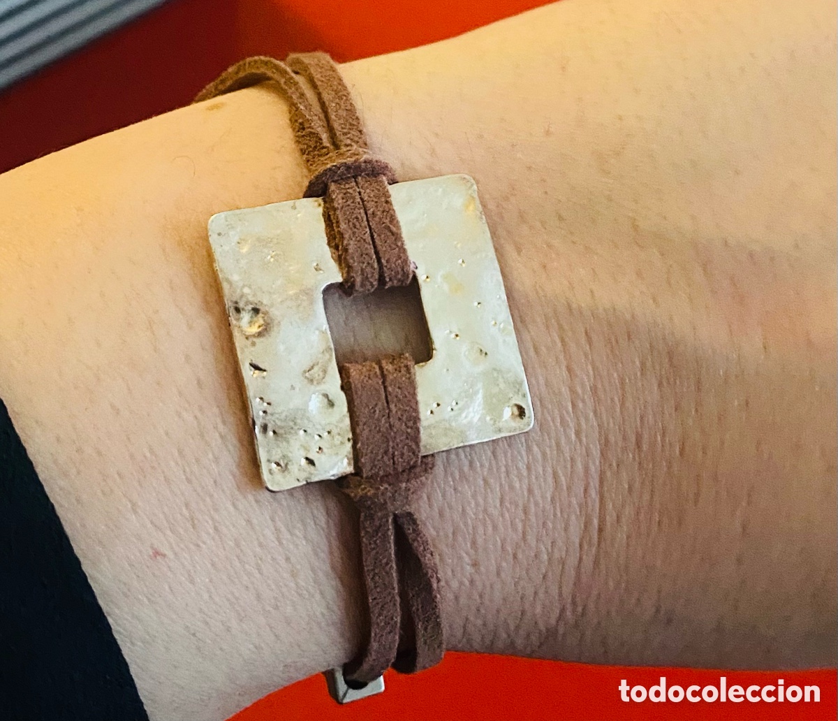 Nuevo: Original Pulsera de metal y polipiel - Foto 1