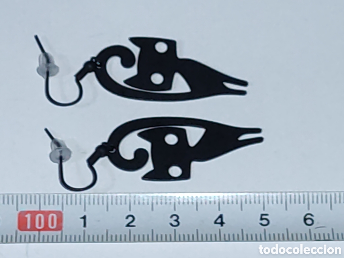 Nuevo: Pendientes g&oacute;ticos,gato negro esmaltado. - Foto 2