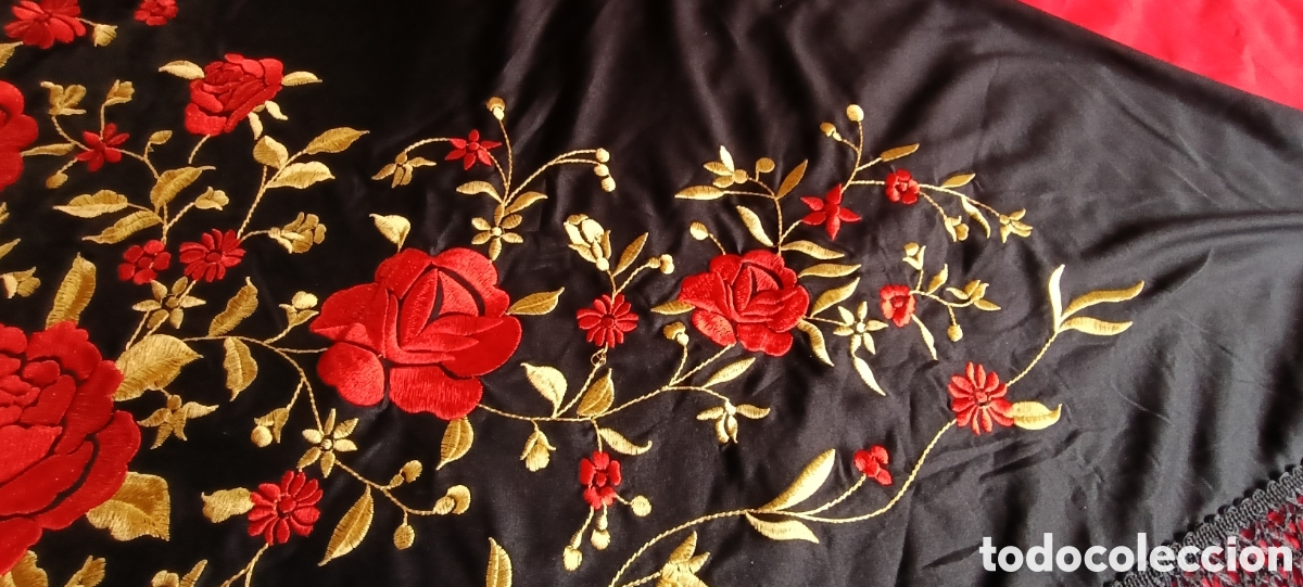 Nuevo: Manton de flamenca,- bordado de flores - Foto 5