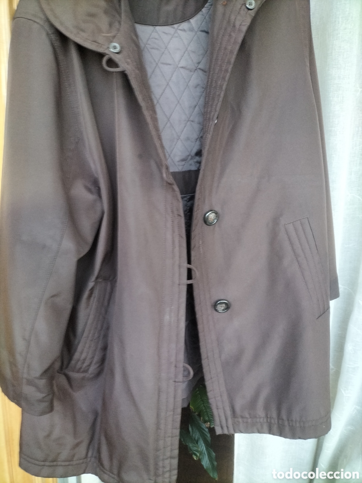 Nuevo: Chaquet&oacute;n impermeable marr&oacute;n El Corte ingles talla 46 - Foto 4