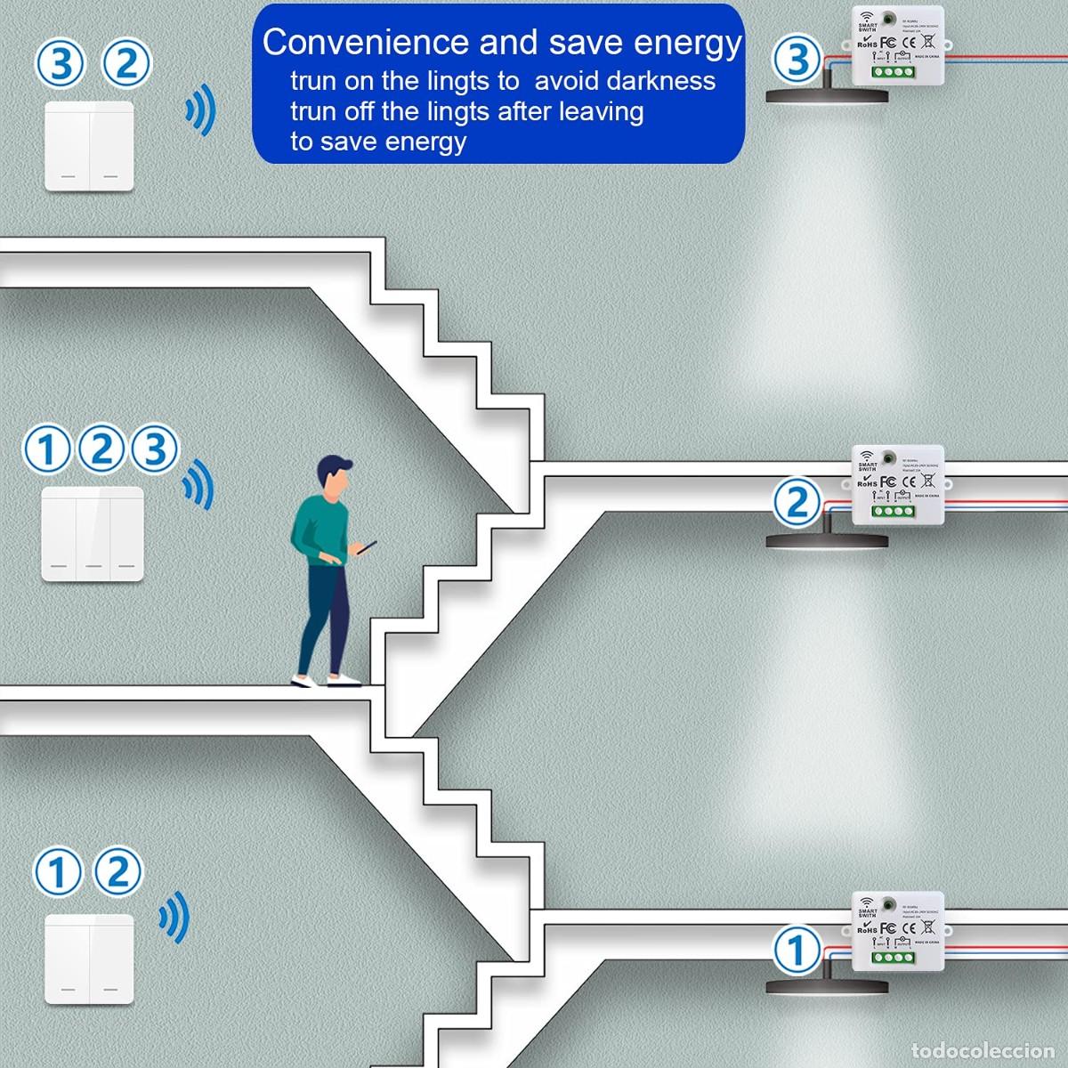 Nuevo: DieseRC Interruptor de luz inal&aacute;mbrico, interruptor de seguridad del transmisor de RF y controlador - Foto 3