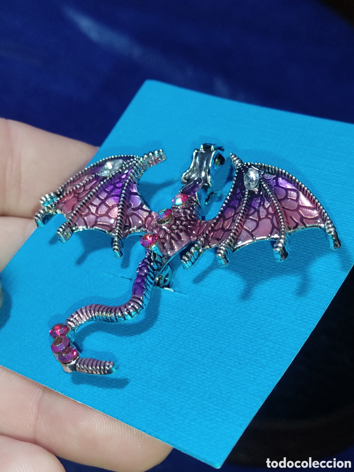 Nuevo: Broche drag&oacute;n esmaltado con circonitas. - Foto 8