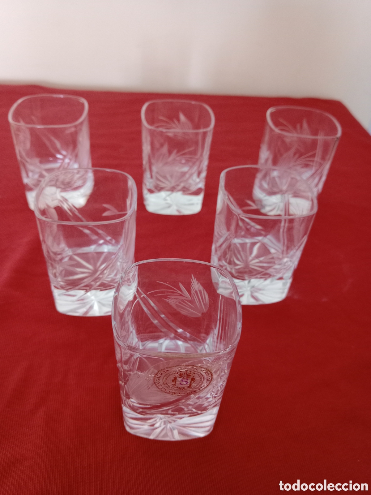 Nuevo: 6 vasos de cristal tallado para chupito - Foto 1