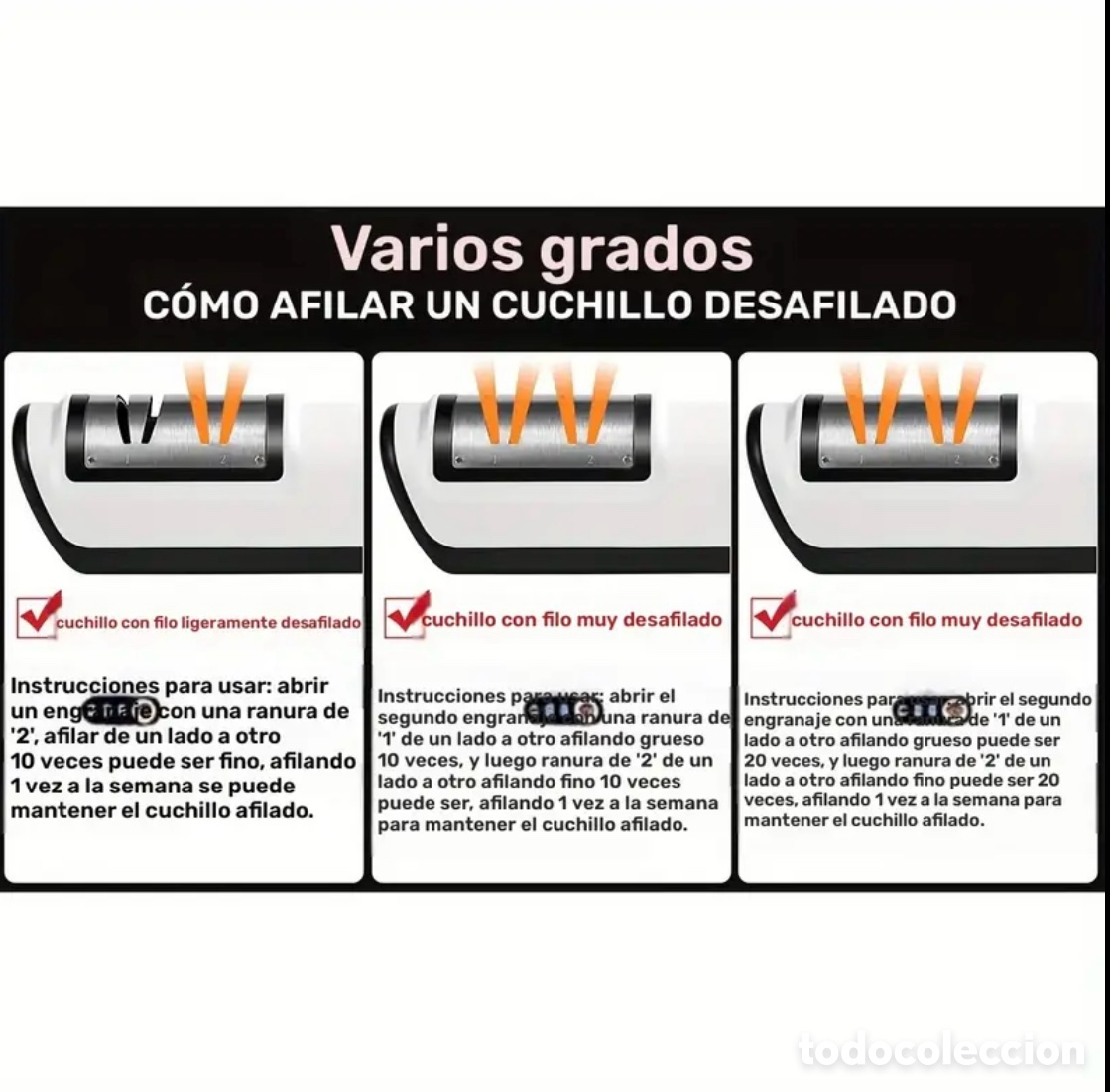 Nuevo: AFILADOR CUCHILLOS A BATER&Iacute;A - Foto 12