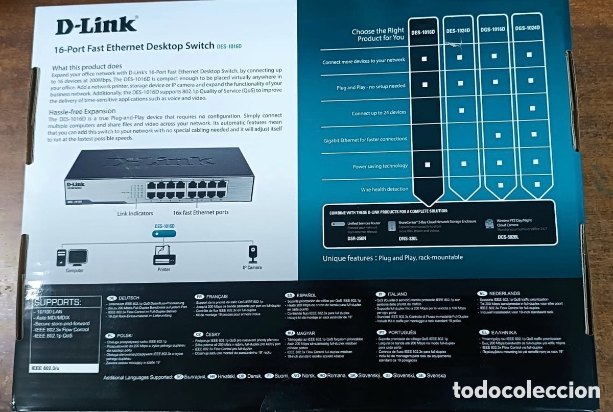 Nuevo: Switch 16 Puertos 10/100Mbps no Gestionable DES-1016D D-Link - Foto 3