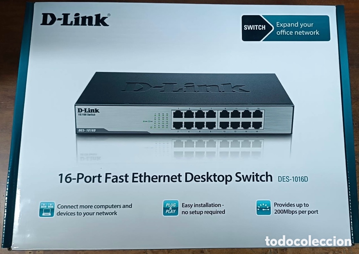 Nuevo: Switch 16 Puertos 10/100Mbps no Gestionable DES-1016D D-Link - Foto 1