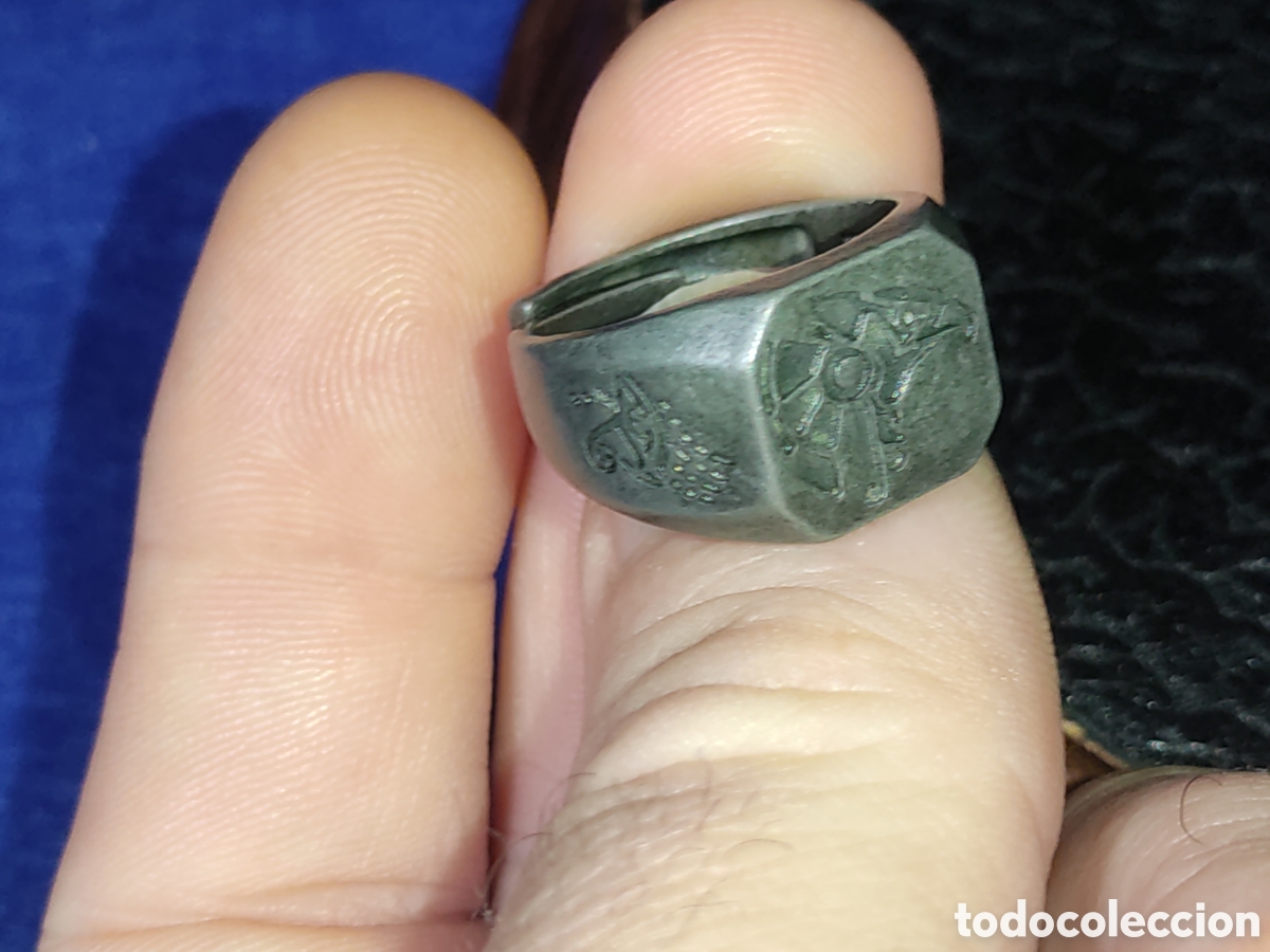 Nuevo: Anillo,sello egipcio dios Horus.Ajustable. - Foto 4
