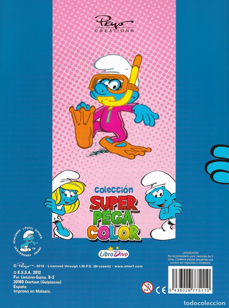 Nuevo: CUADERNO PARA NI&Ntilde;OS - LOS PITUFOS. SUPERPEGACOLOR - PEYO. - Foto 2