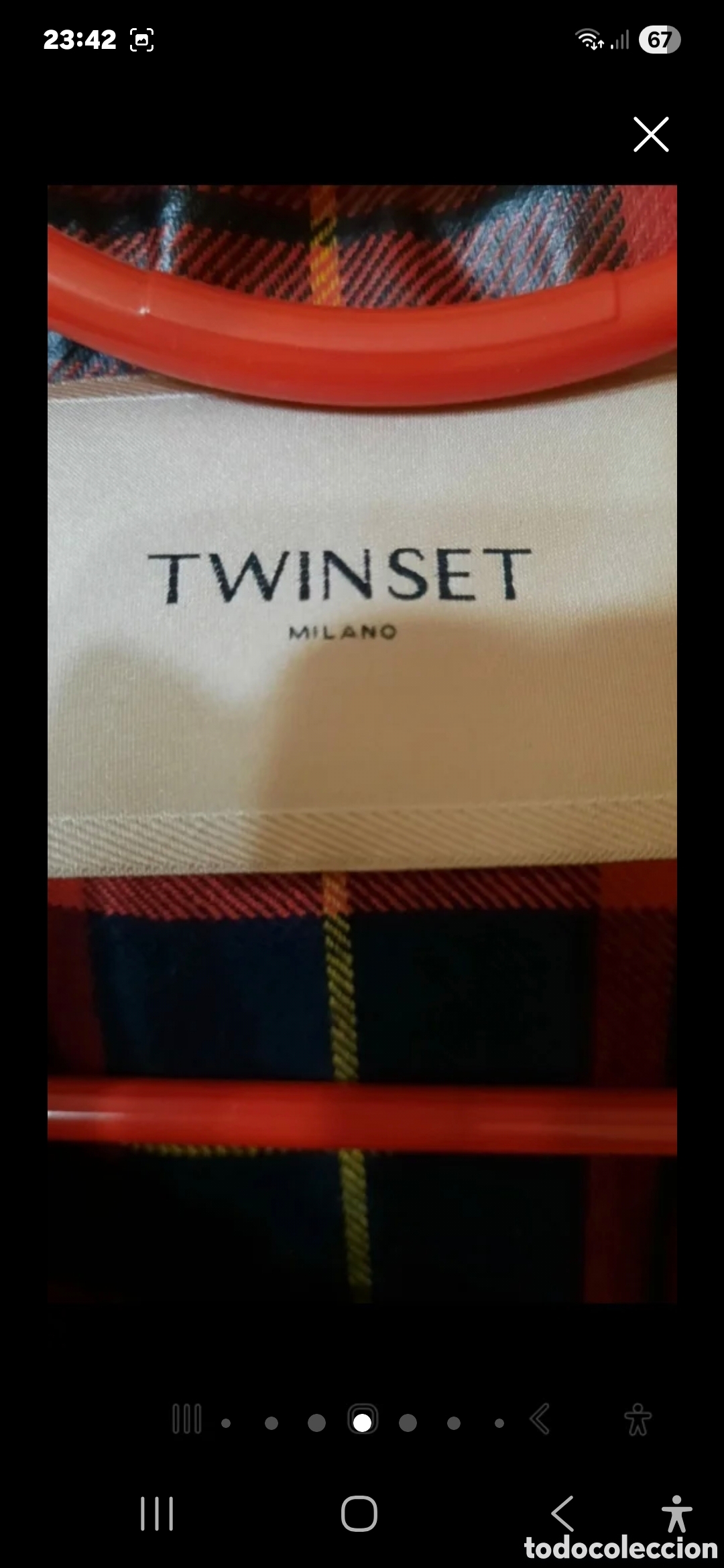 Nuevo: Gabardina Twinset Tart&aacute;n - Foto 7