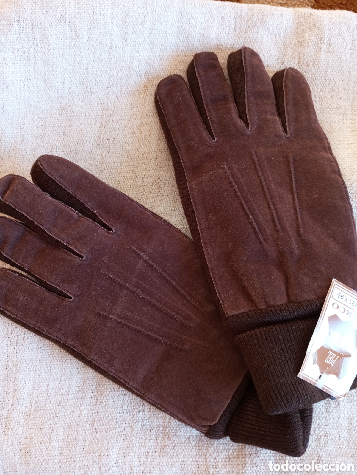 Nuevo: Guantes piel aut&egrave;ntica marron - Foto 2