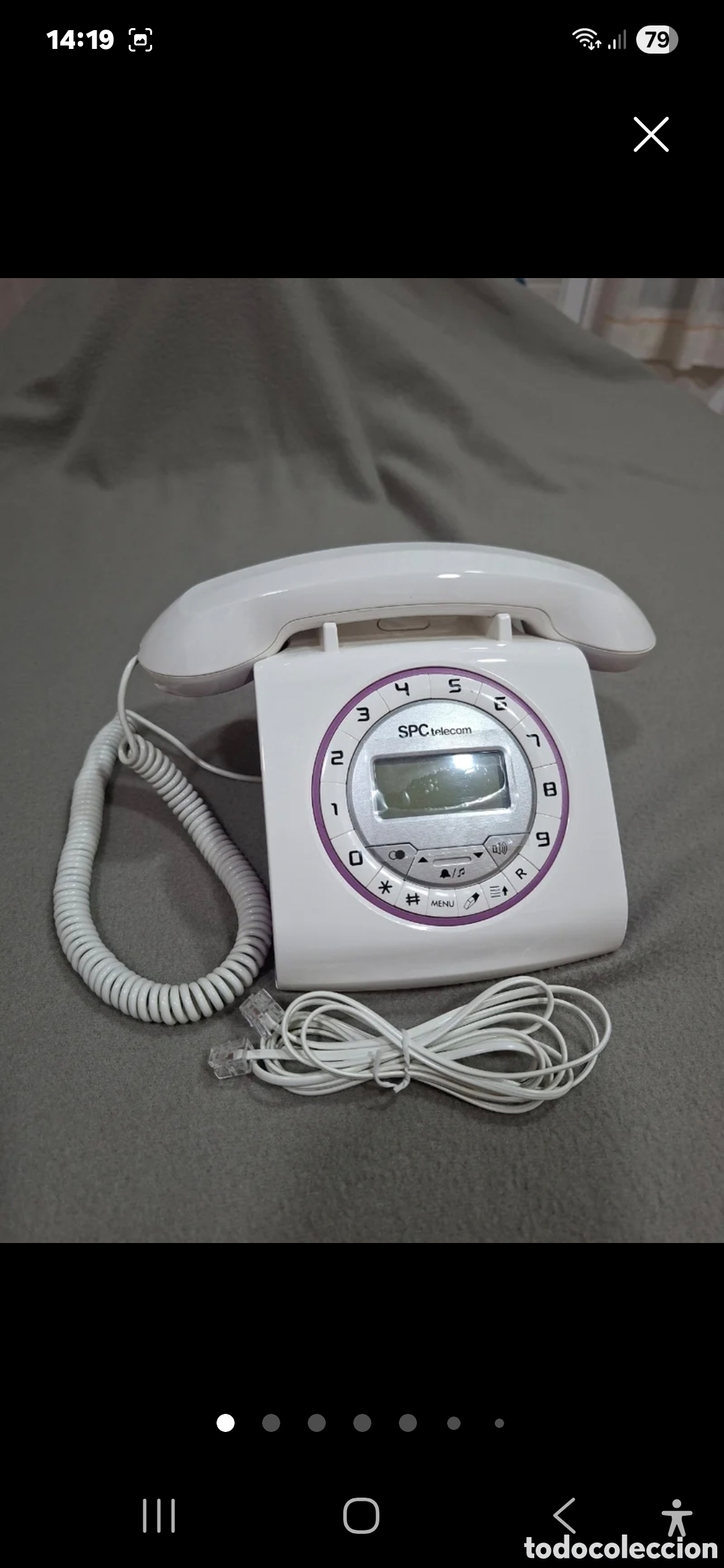 Nuevo: Tel&eacute;fono SPC telecom morado y blanco - Foto 2