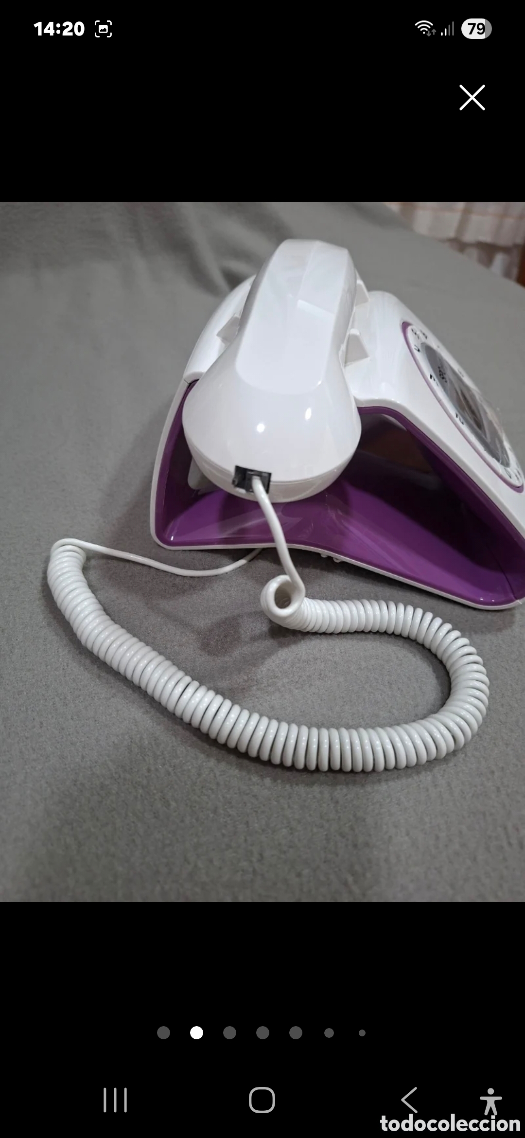 Nuevo: Tel&eacute;fono SPC telecom morado y blanco - Foto 3