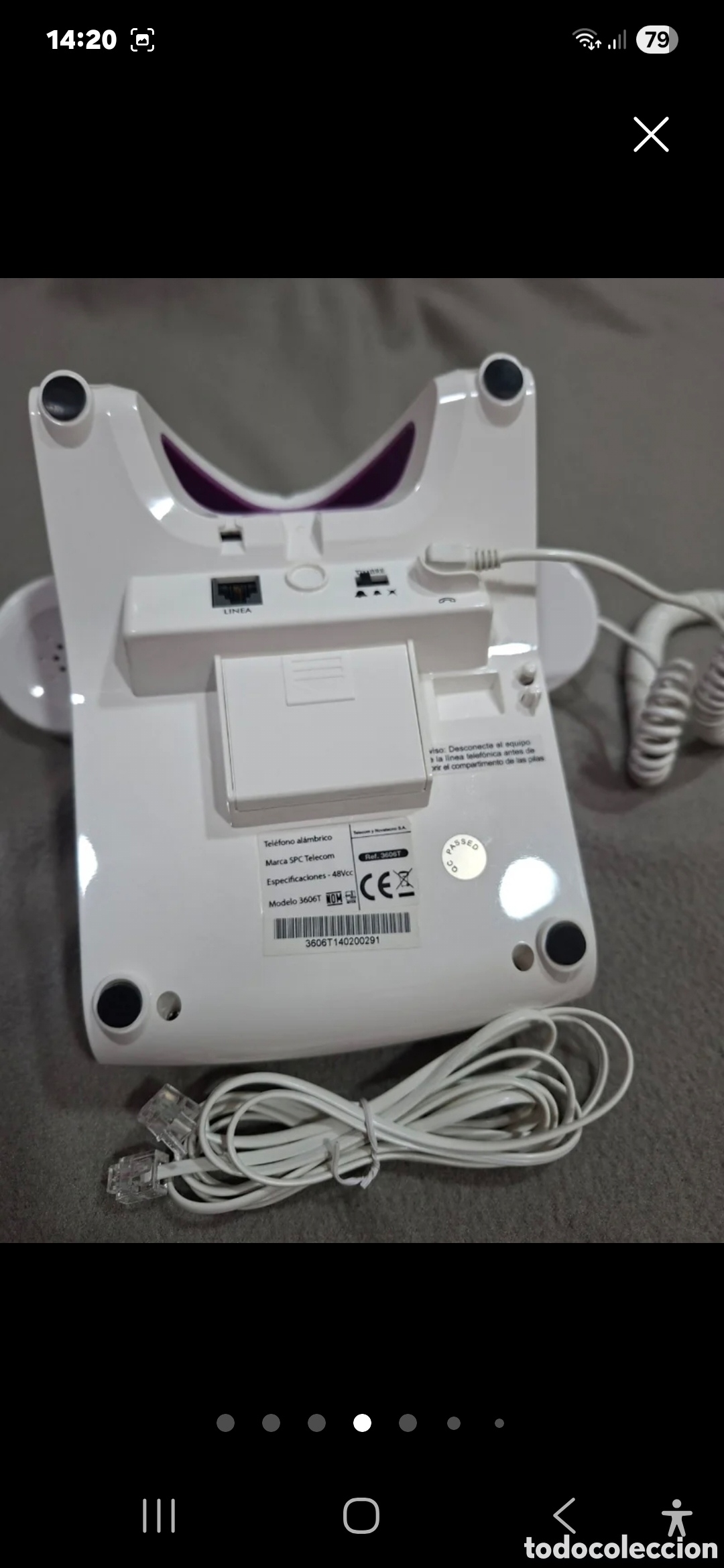 Nuevo: Tel&eacute;fono SPC telecom morado y blanco - Foto 5