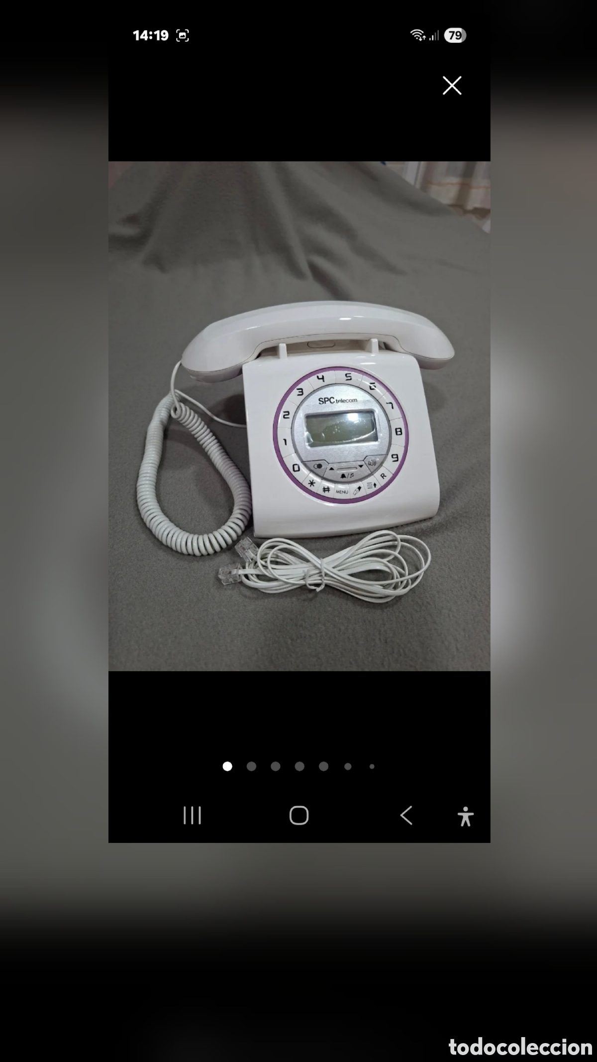 Nuevo: Tel&eacute;fono SPC telecom morado y blanco - Foto 1