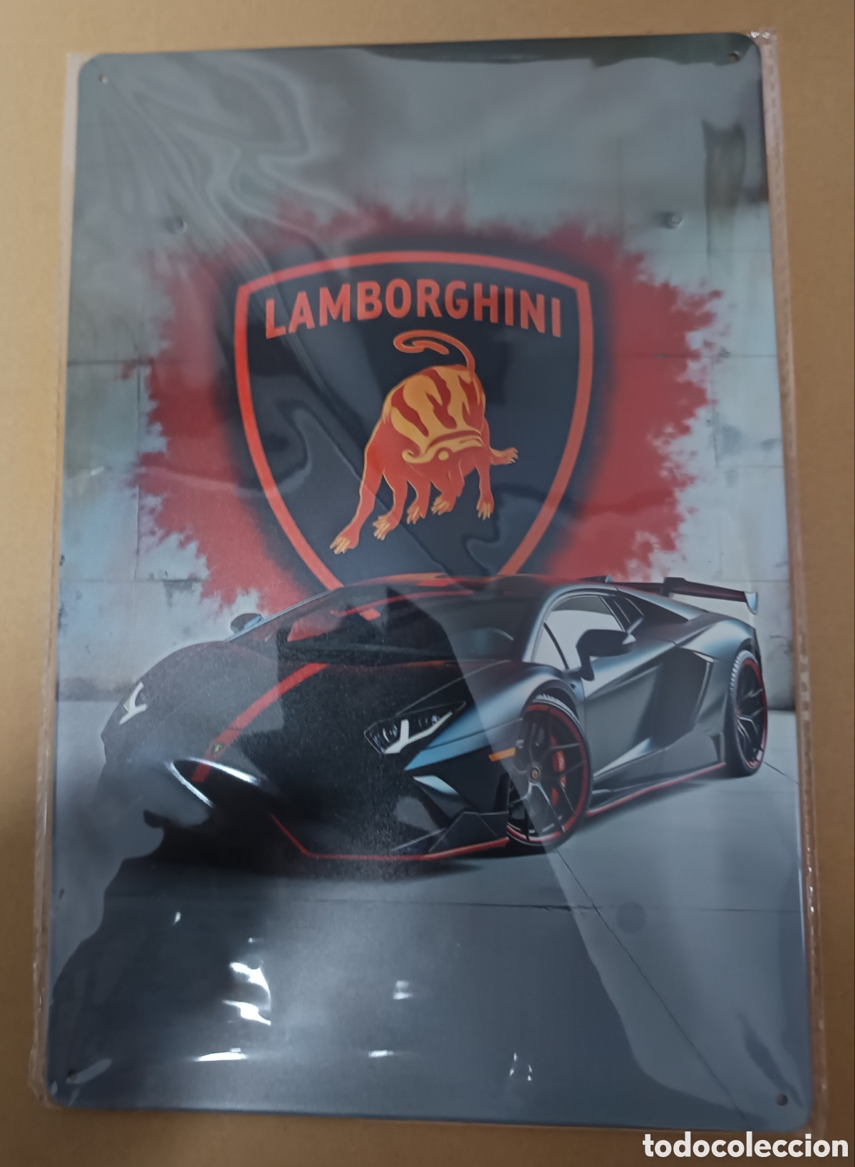 Nuevo: CARTEL MET&Aacute;LICO LAMBORGHINI - Foto 1