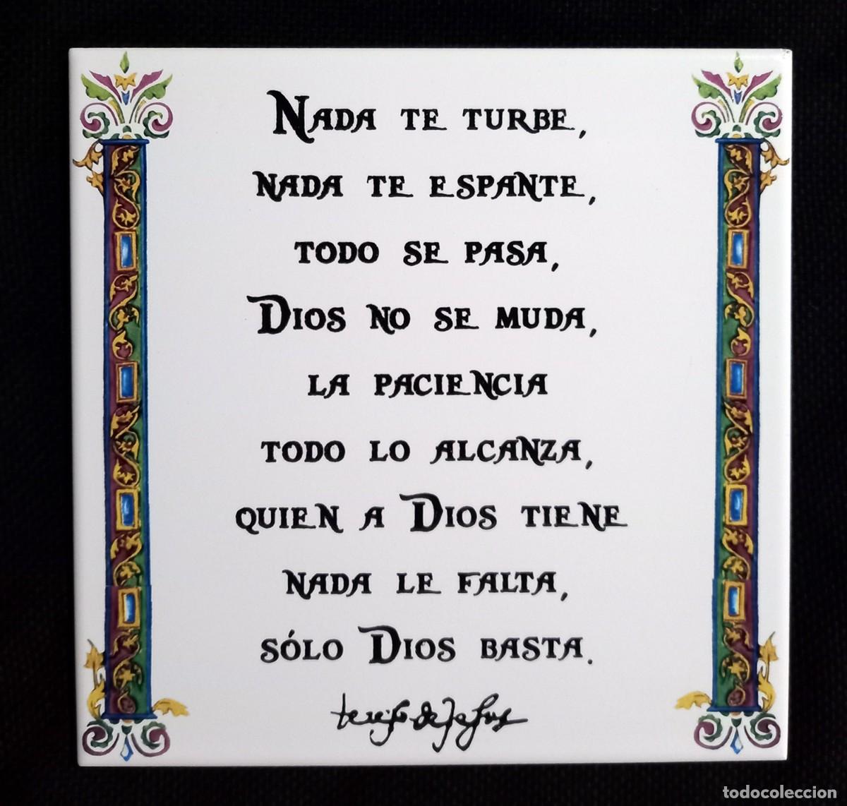 Nuevo: Azulejo poema Santa Teresa - Foto 1