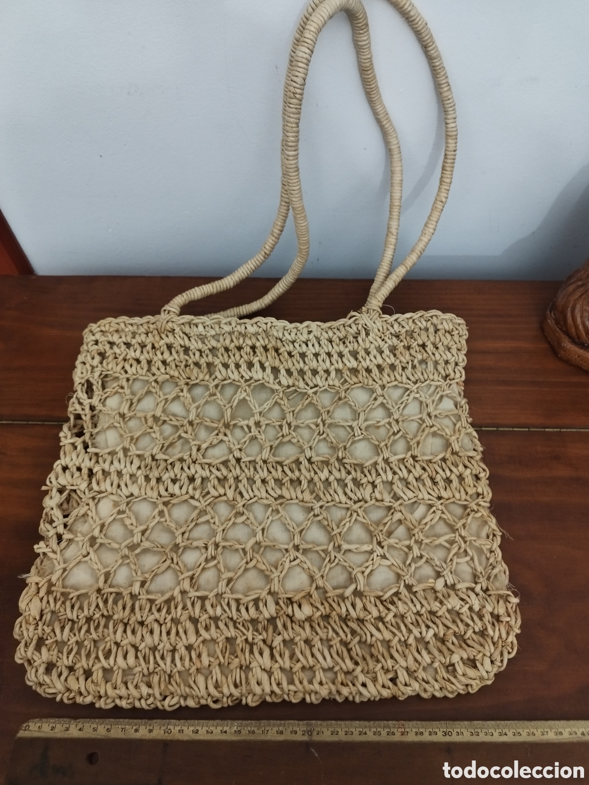 Nuevo: Bolso vintage rafia nuevo - Foto 1