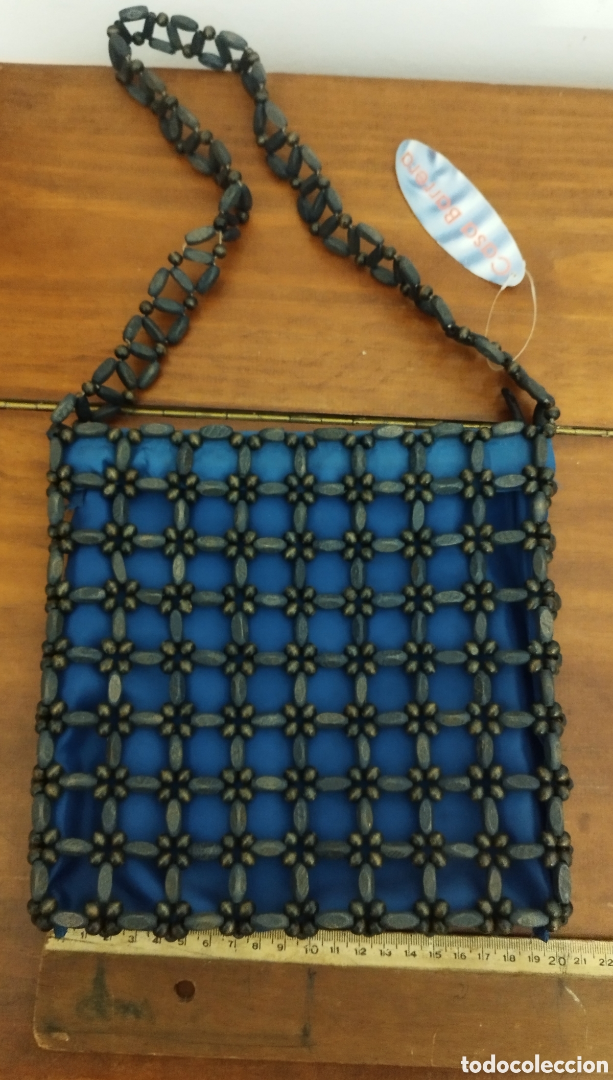 Nuevo: Bolso vintage cuentas madera - Foto 1