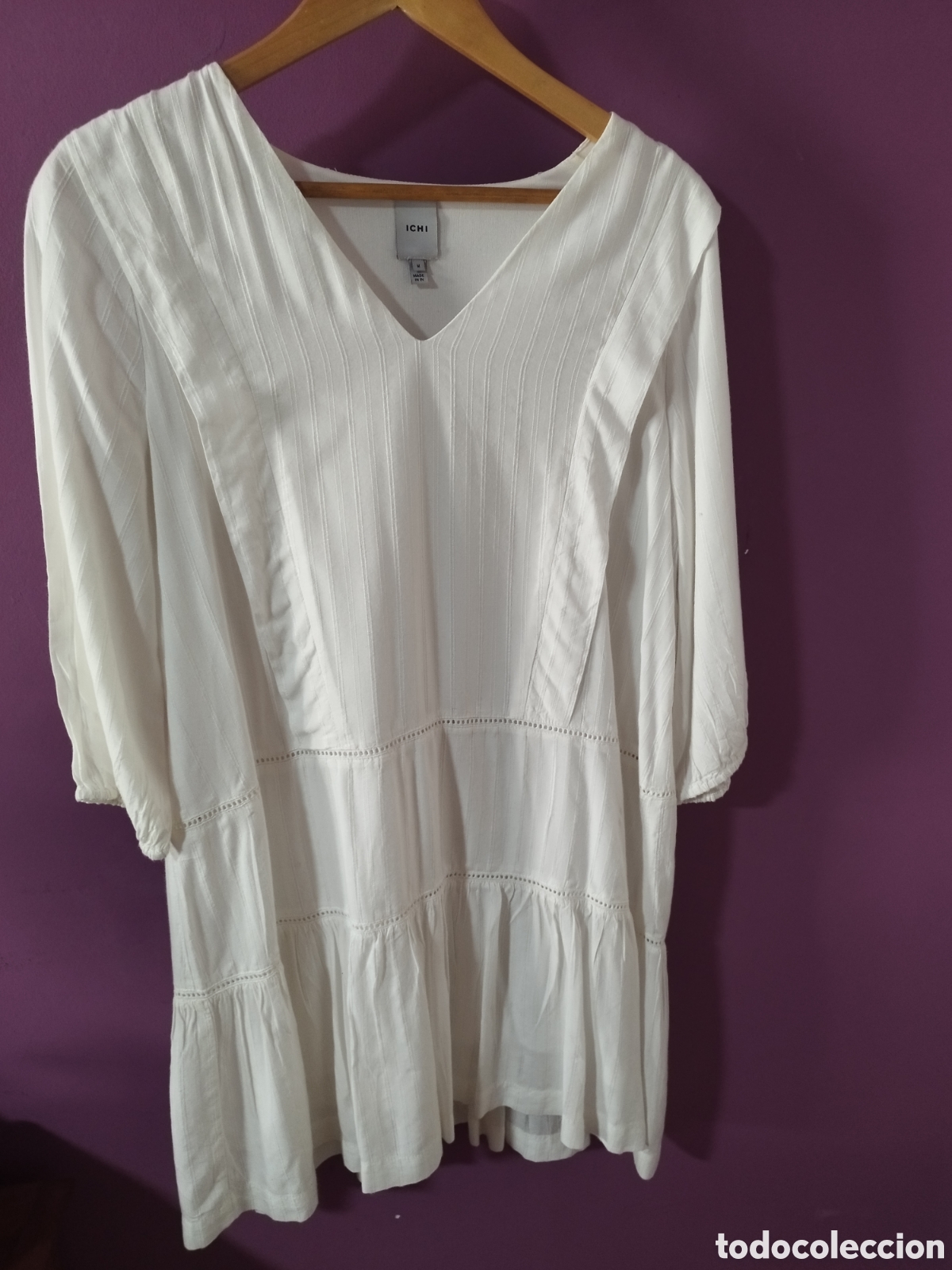 Nuevo: Vestido blanco roto ICHI talla M - Foto 1